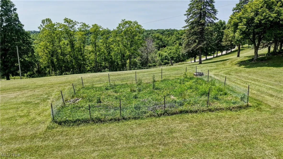 View of yard with a garden and a view of rural / pastoral area