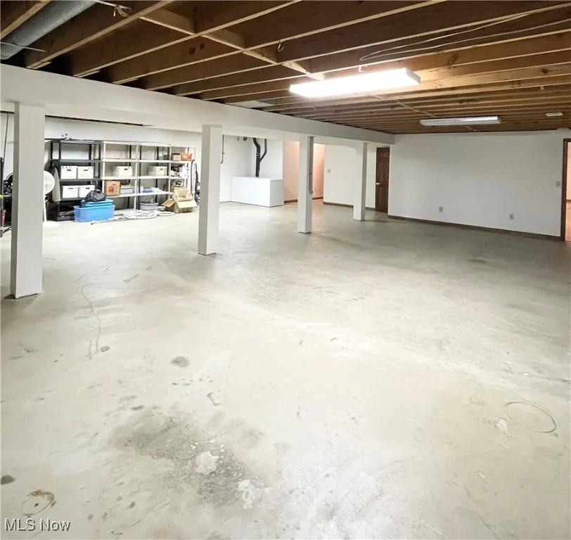Very spacious unfinished area in basement plumbed for an additional future downstairs full bath