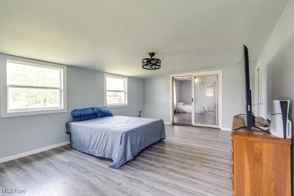 Bedroom featuring light wood-style flooring