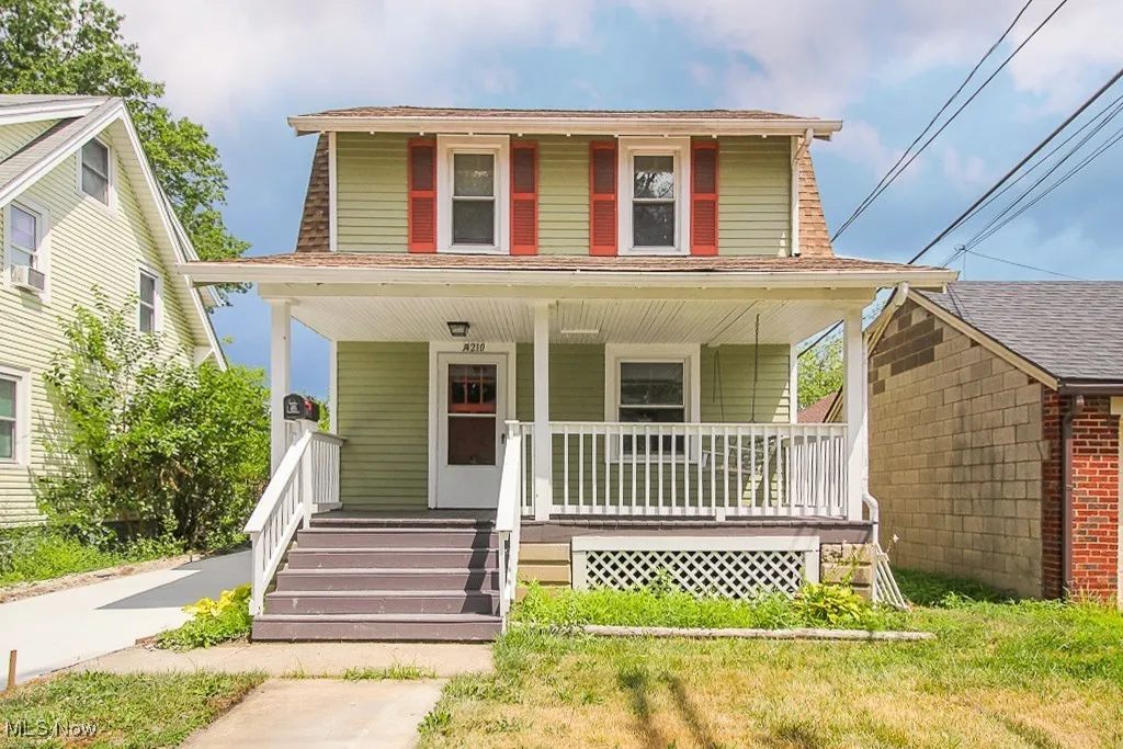 View of front of home with a porch
