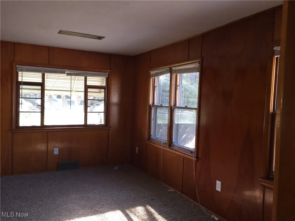 Empty room with plenty of natural light and carpet flooring
