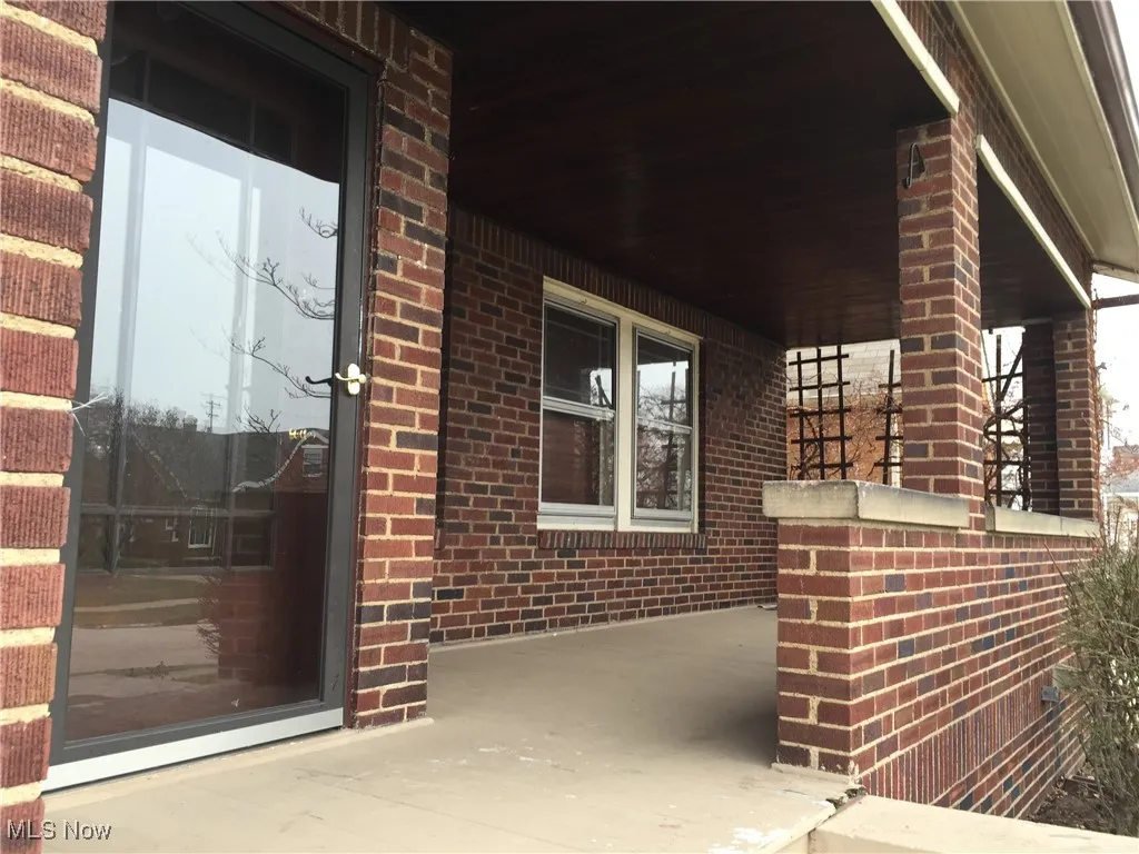 View of covered porch