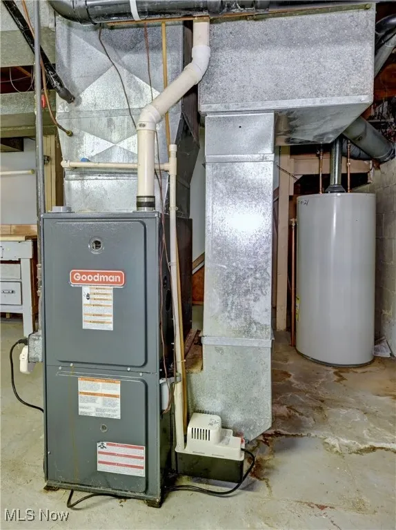 Utility room with water heater