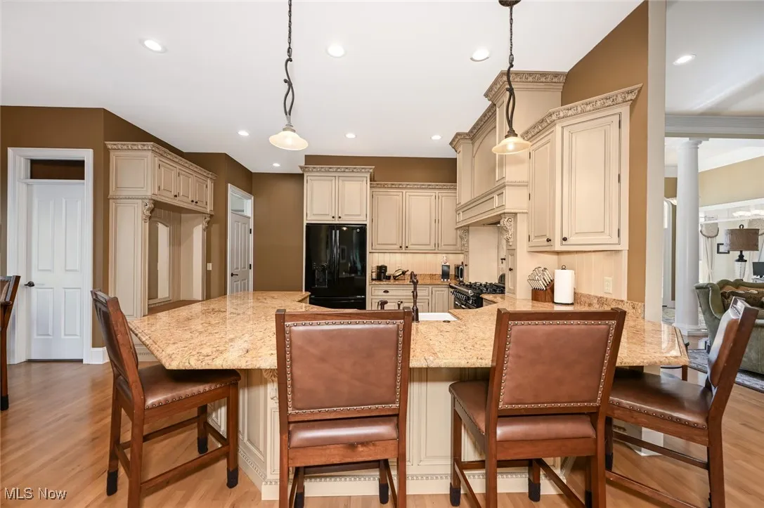 Counter with seating.