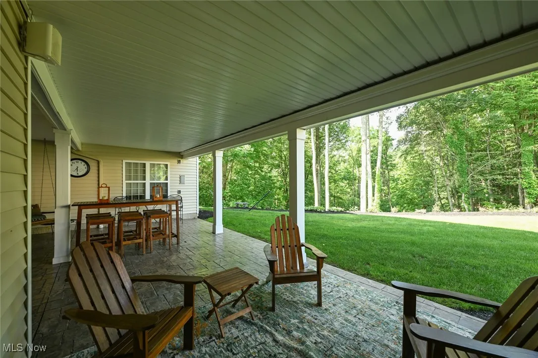 Covered patio of lower level walkout.