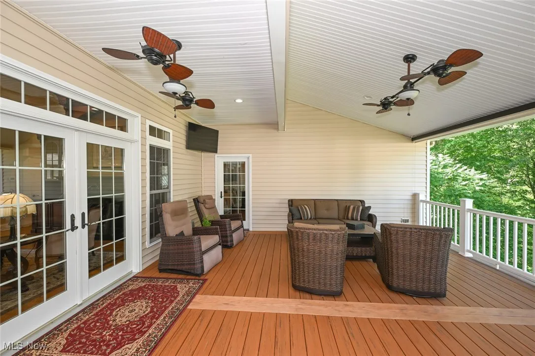Another view of the deck off the main level.