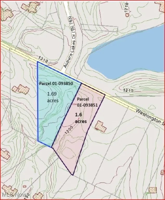 Map with adjacent parcel