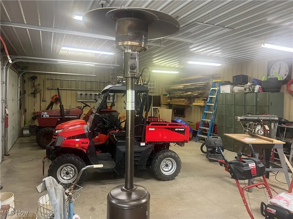 Inside of detached garage