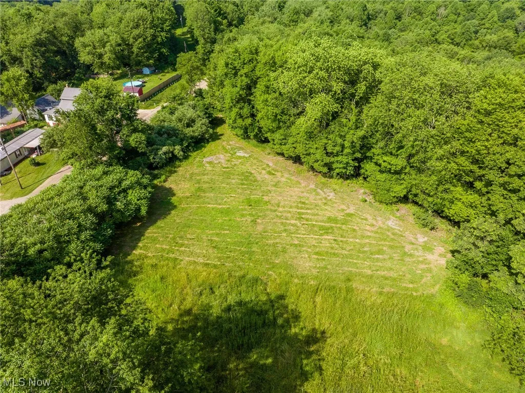 Bird's eye view of a heavily wooded area