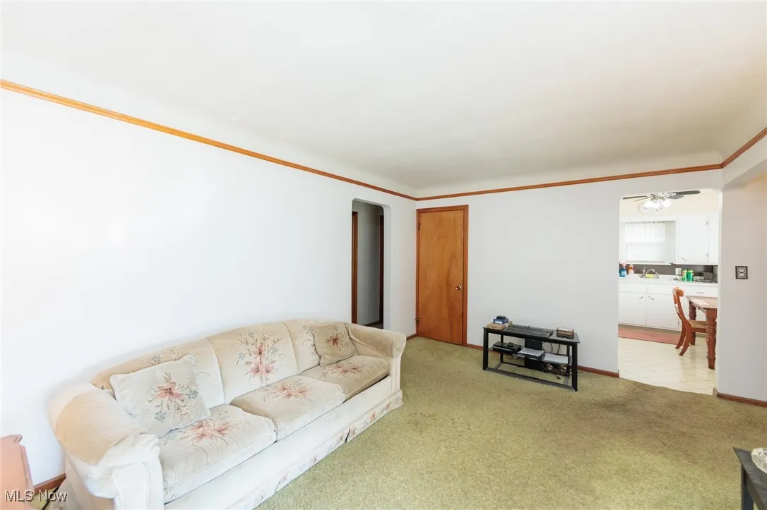 View of carpeted living room