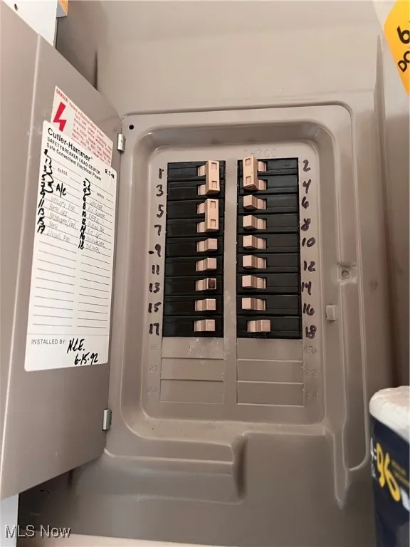 Utility room with electric panel