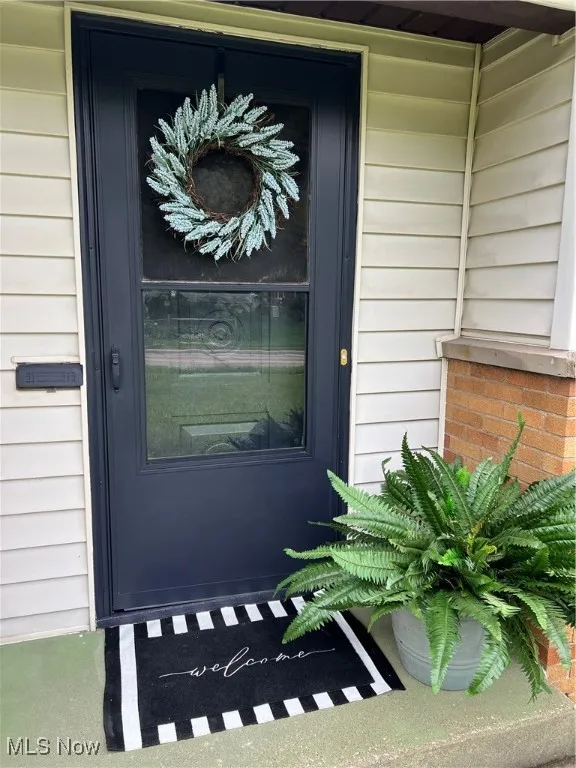 View of exterior entry