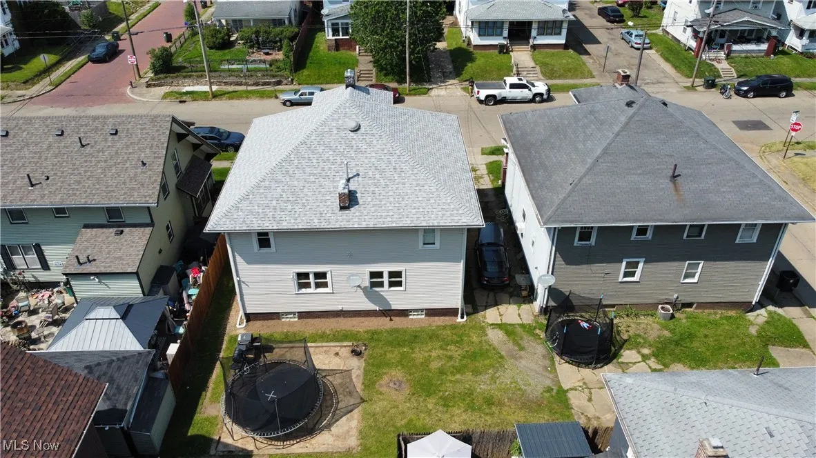 Aerial view of residential area