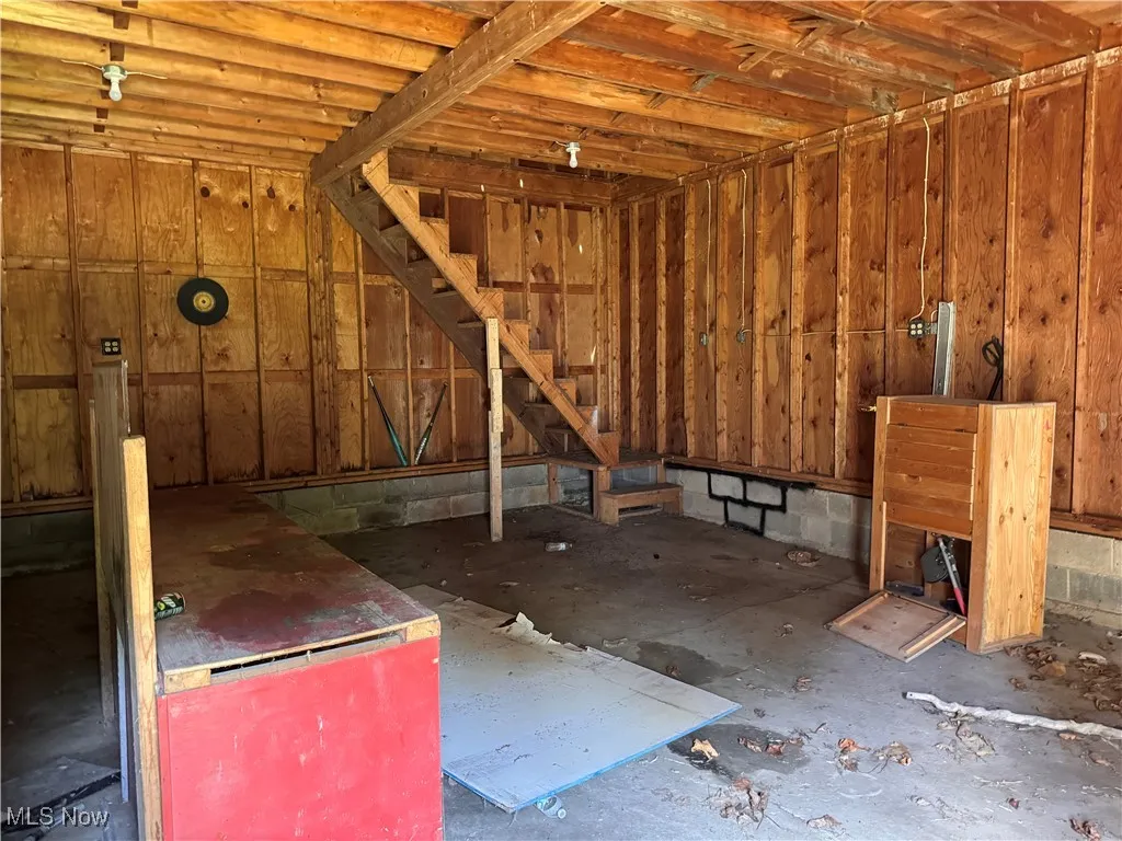Basement with stairs