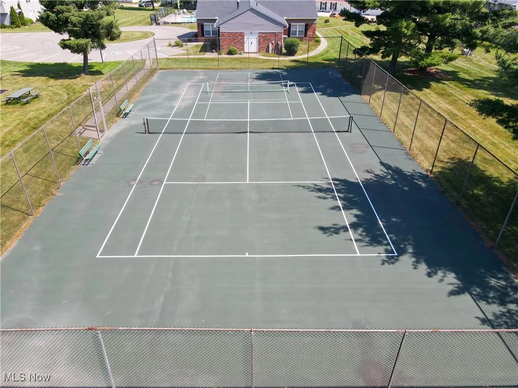 View of tennis court