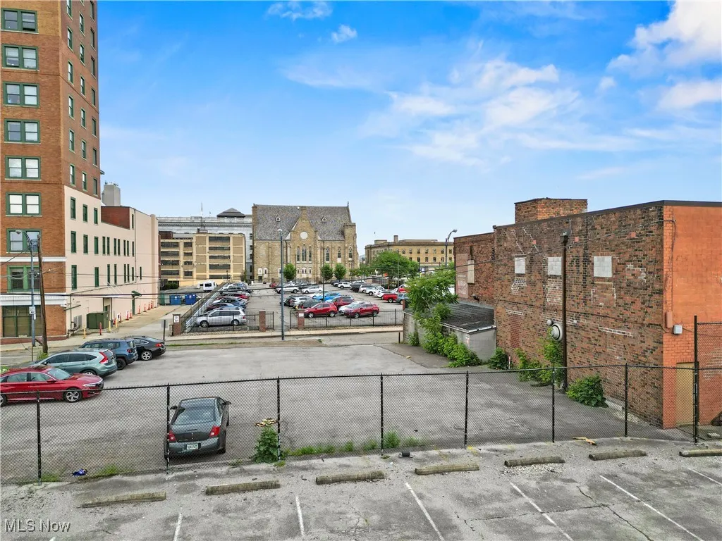View of uncovered parking lot