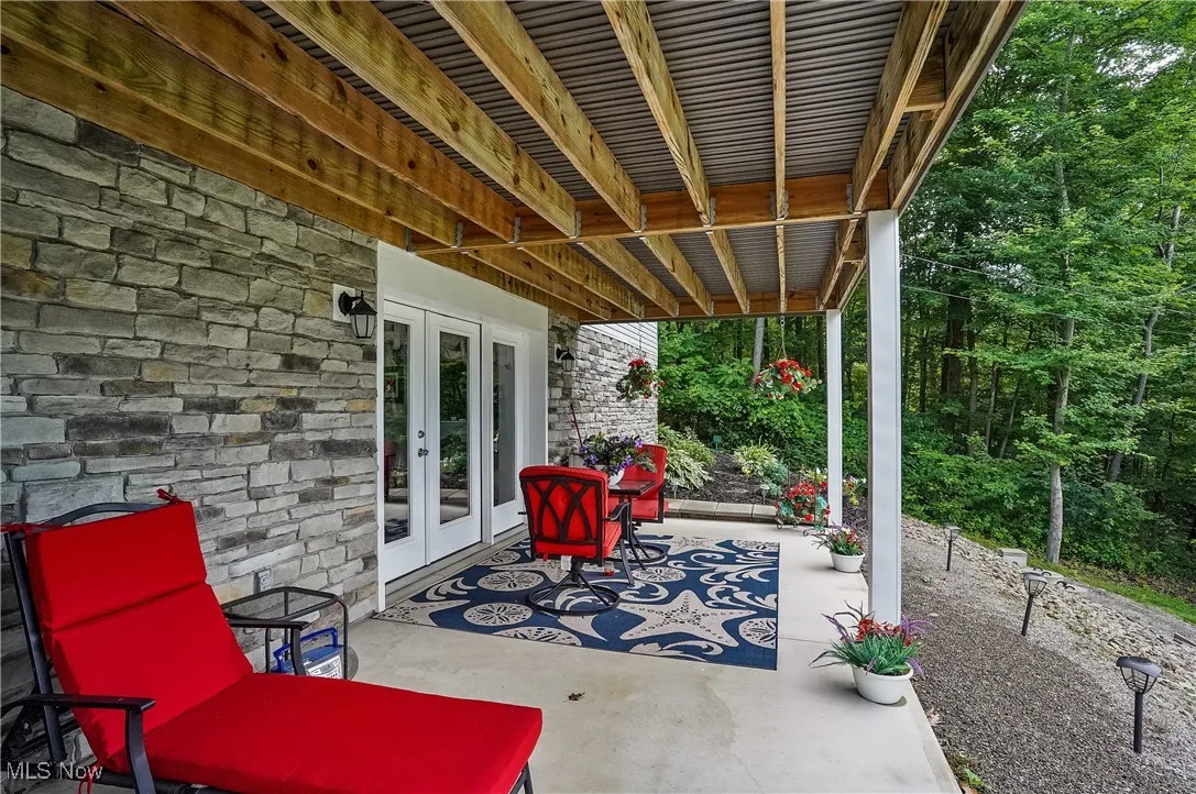 View of patio / terrace featuring french doors