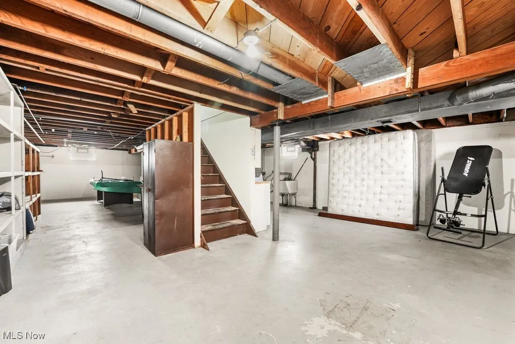 Full basement provides ample storage space