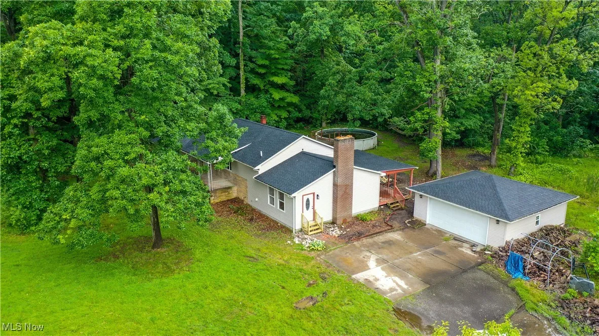 View from above of property