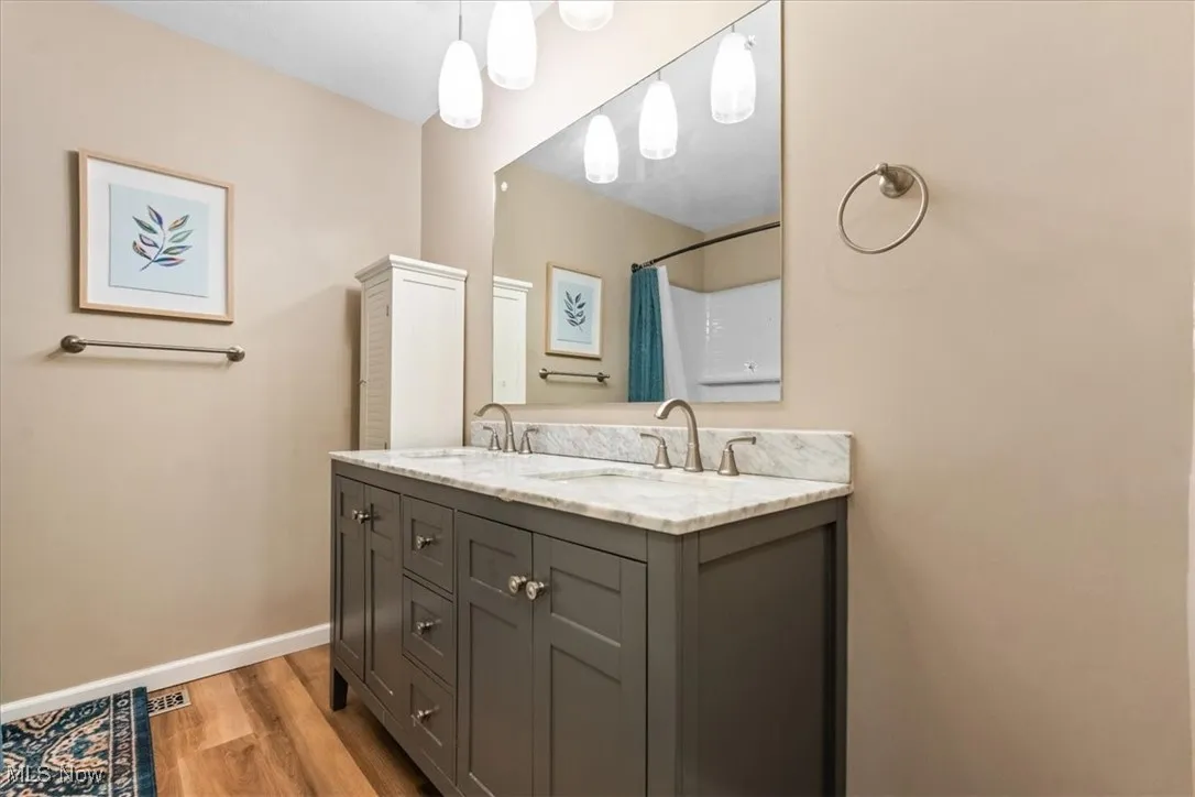 Vanity in Hallway Bath
