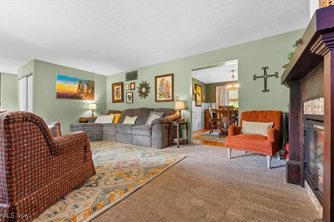 Living Room with Electric fireplace