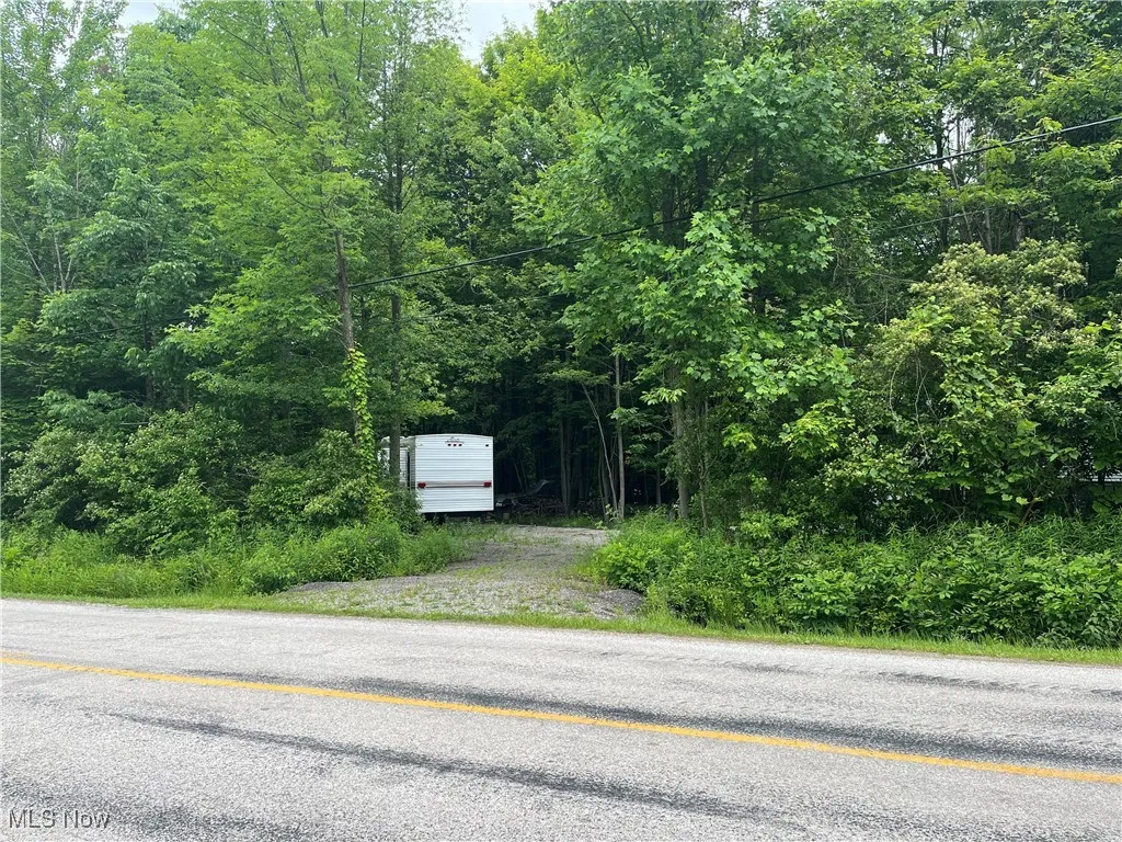 View of asphalt road featuring a view of trees