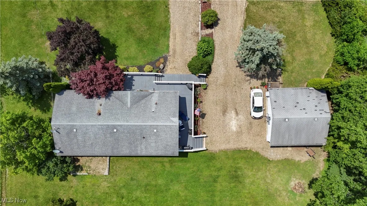 View from above of property
