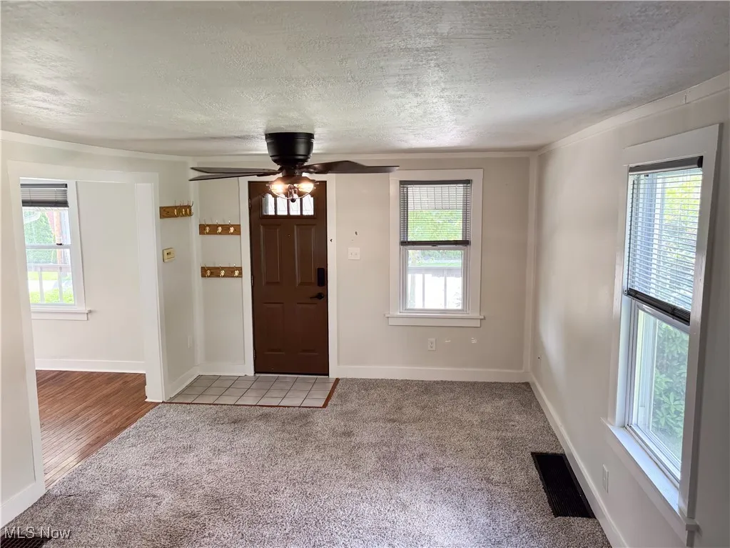 Living room with ceiling fan