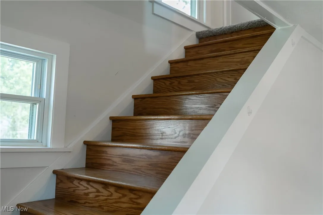 Stairs with plenty of natural light