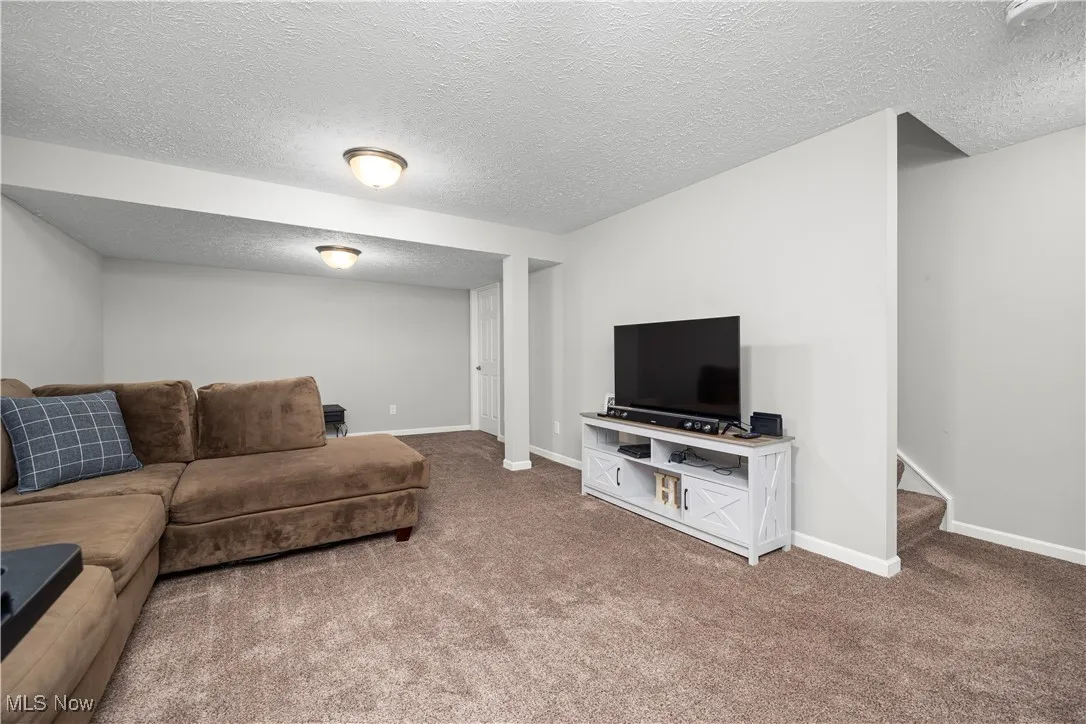 Family room is in basement
