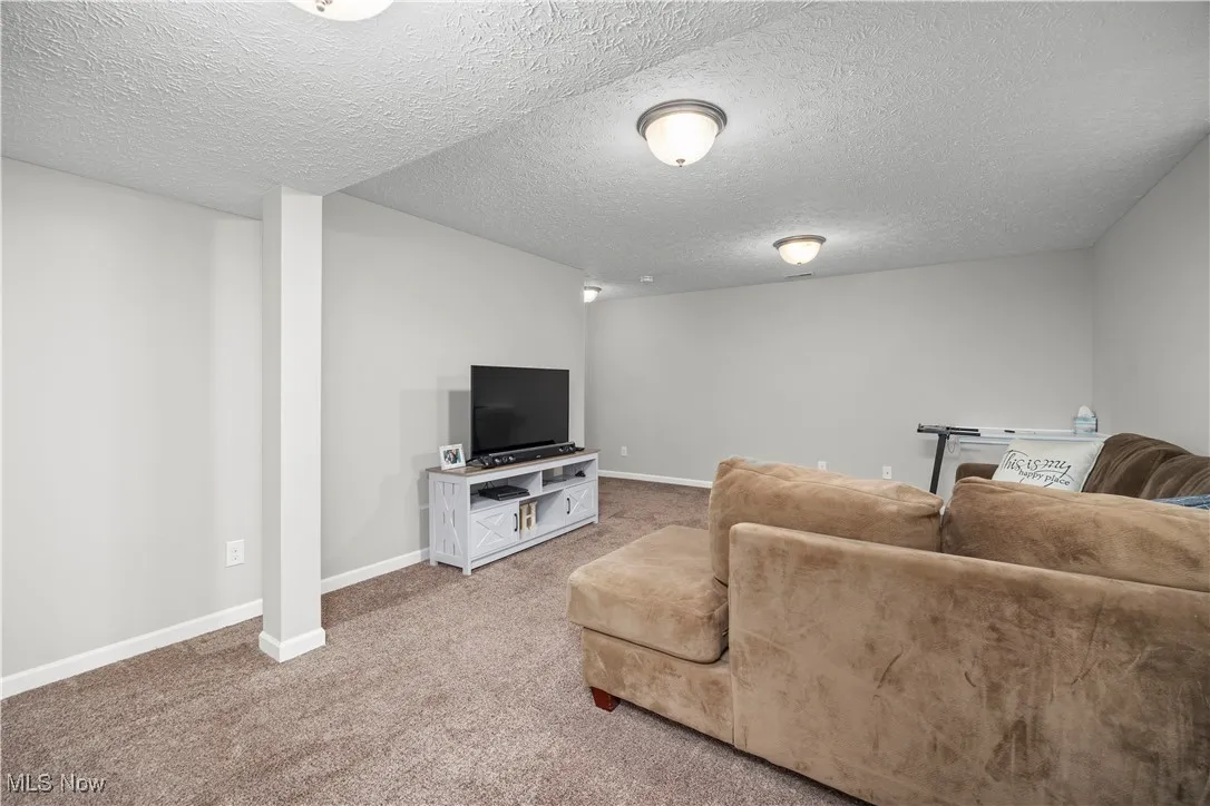 Family room is in basement