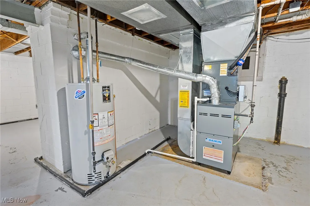 Utility room featuring water heater and heating​​‌​​​​‌​​‌‌​‌‌​​​‌‌​‌​‌​‌​​​‌​​ unit