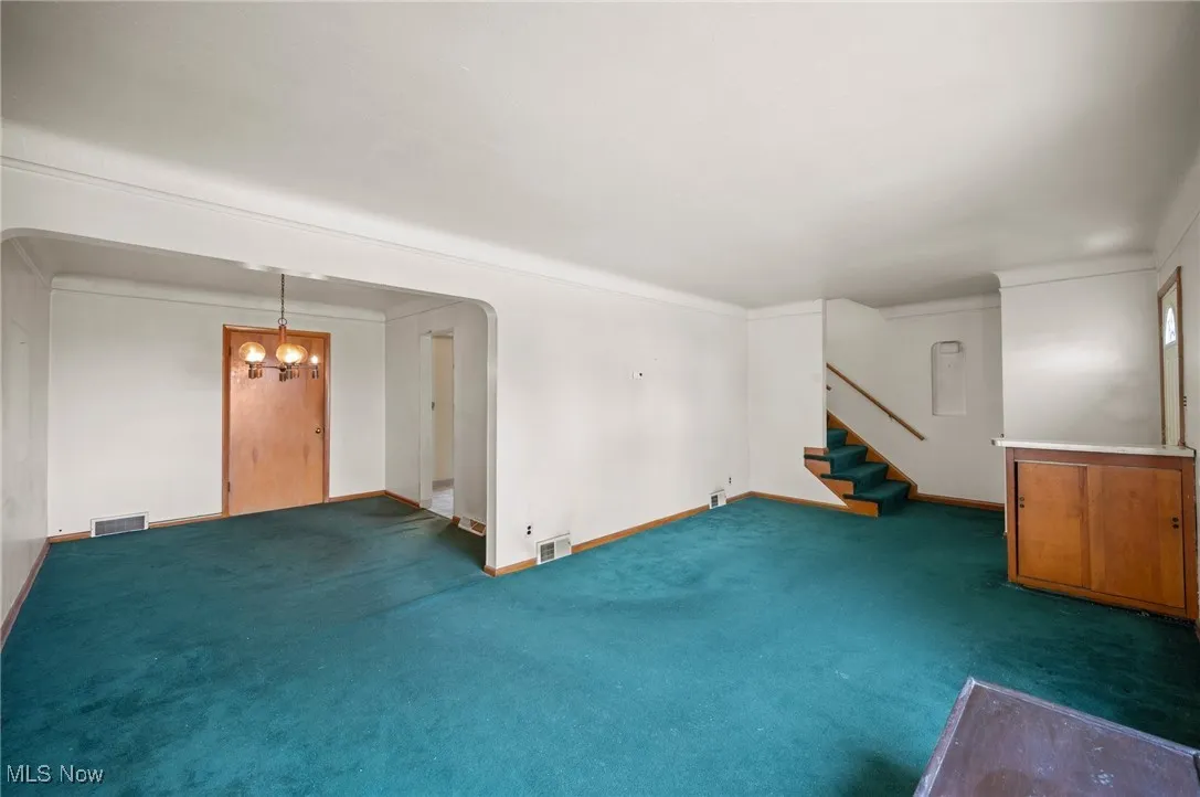 Carpeted living room