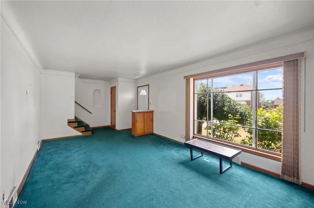 Living room with large window