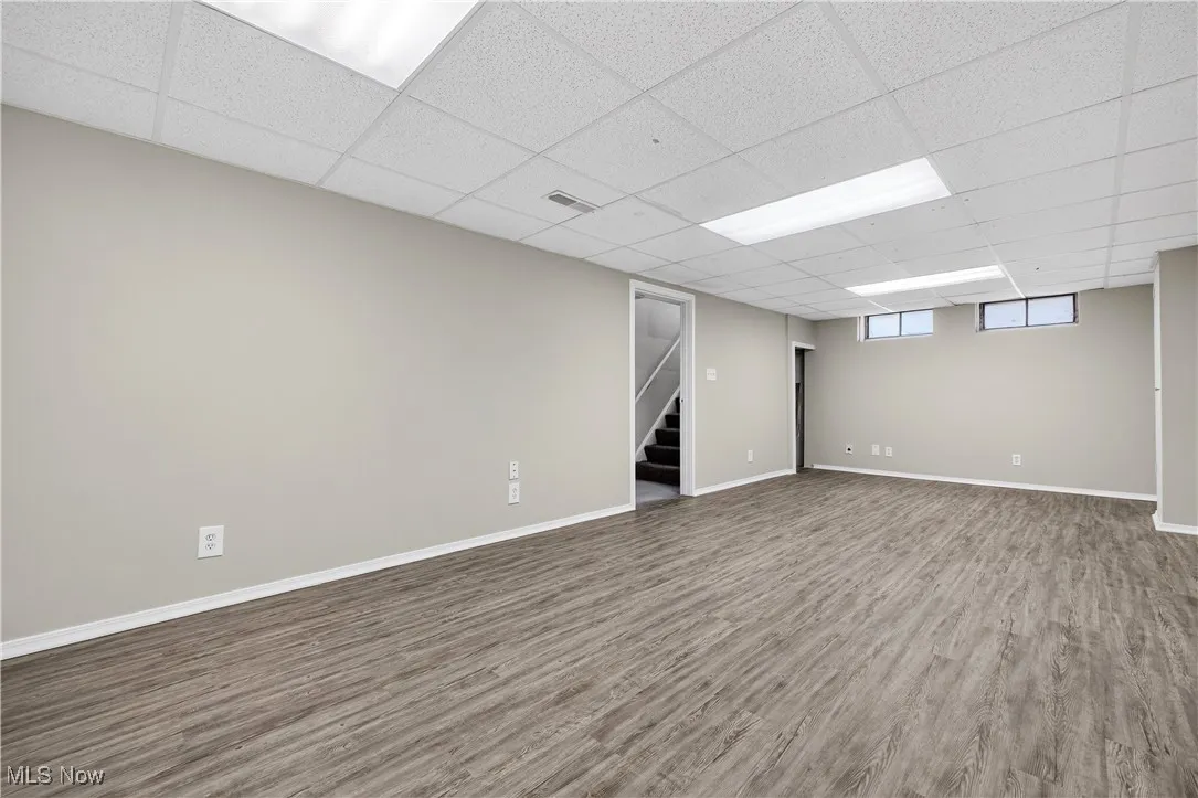 Finished basement area