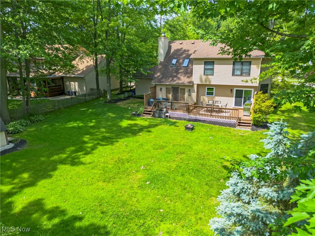 View of yard featuring a deck