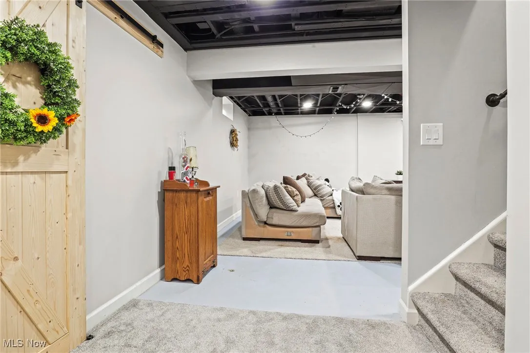 Basement perfect for entertaining.