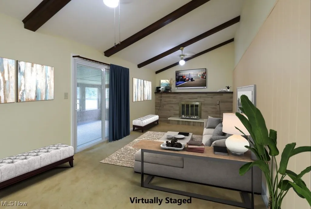 Family Room Staged.