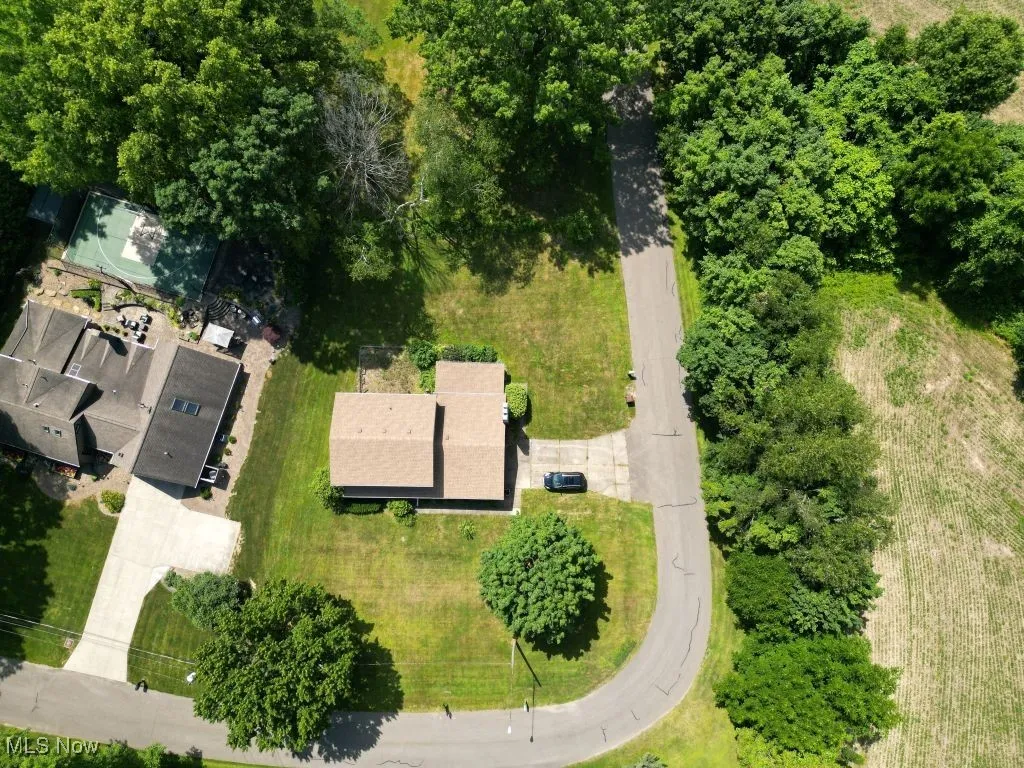 Aerial view of the home