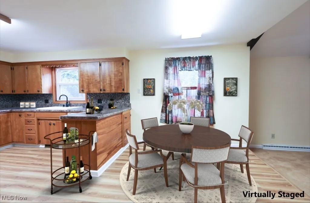 Eat in Kitchen area staged
