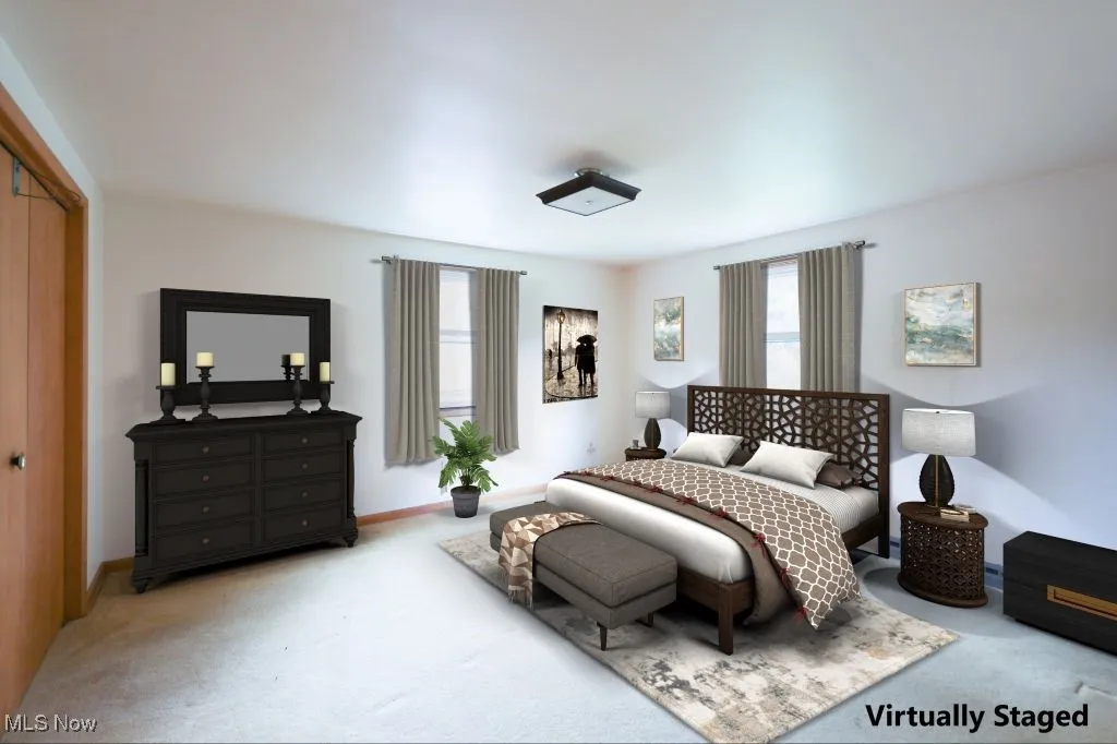 Primary Bedroom Staged
