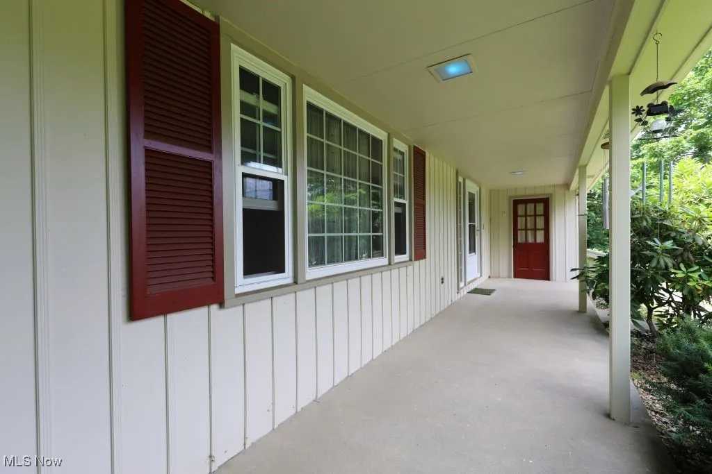 Large front cement porch
