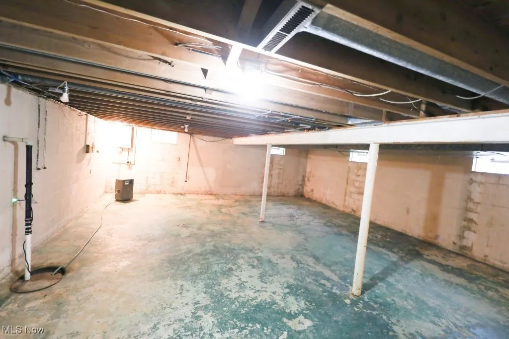 Basement area showing sump pump