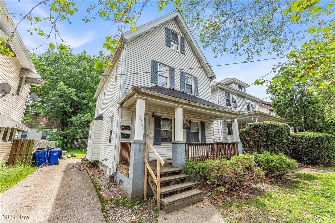 View of front of property with a porch