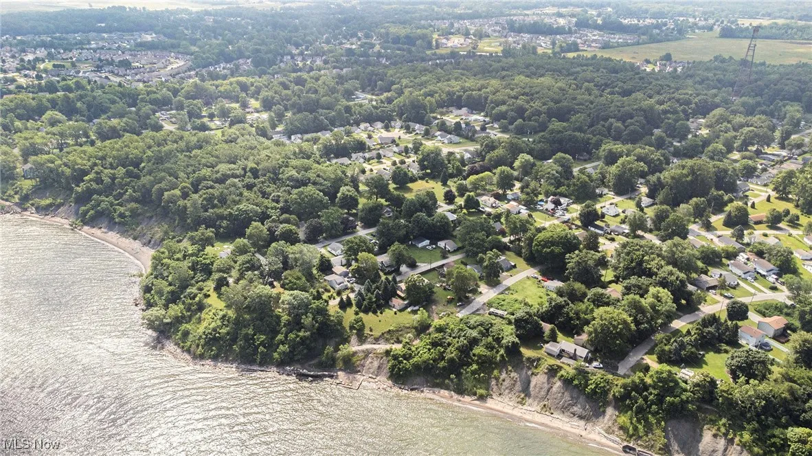 Bird's eye view of a large body of water
