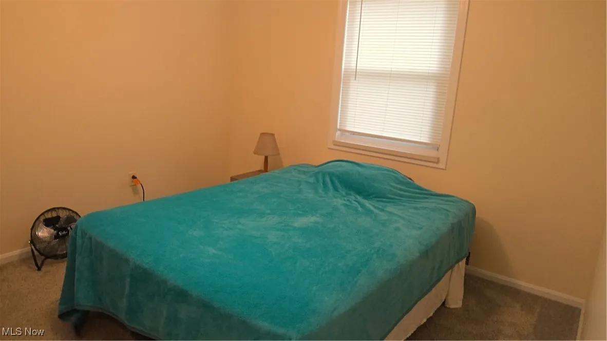 Bedroom with carpet