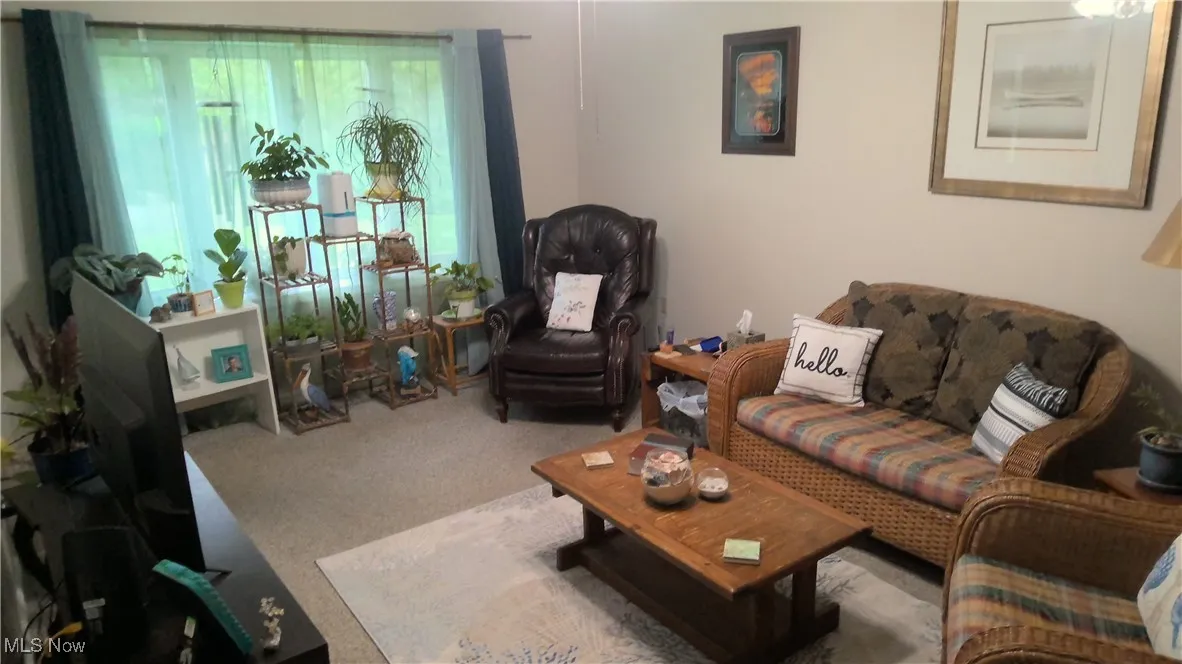 View of carpeted living room
