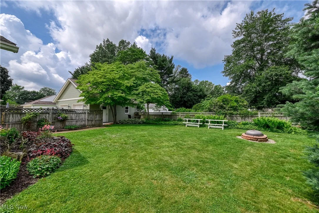 Additional View of fenced backyard featuring the firepit