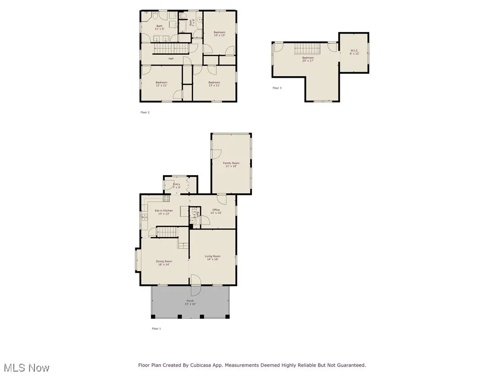 View of room layout   All three levels