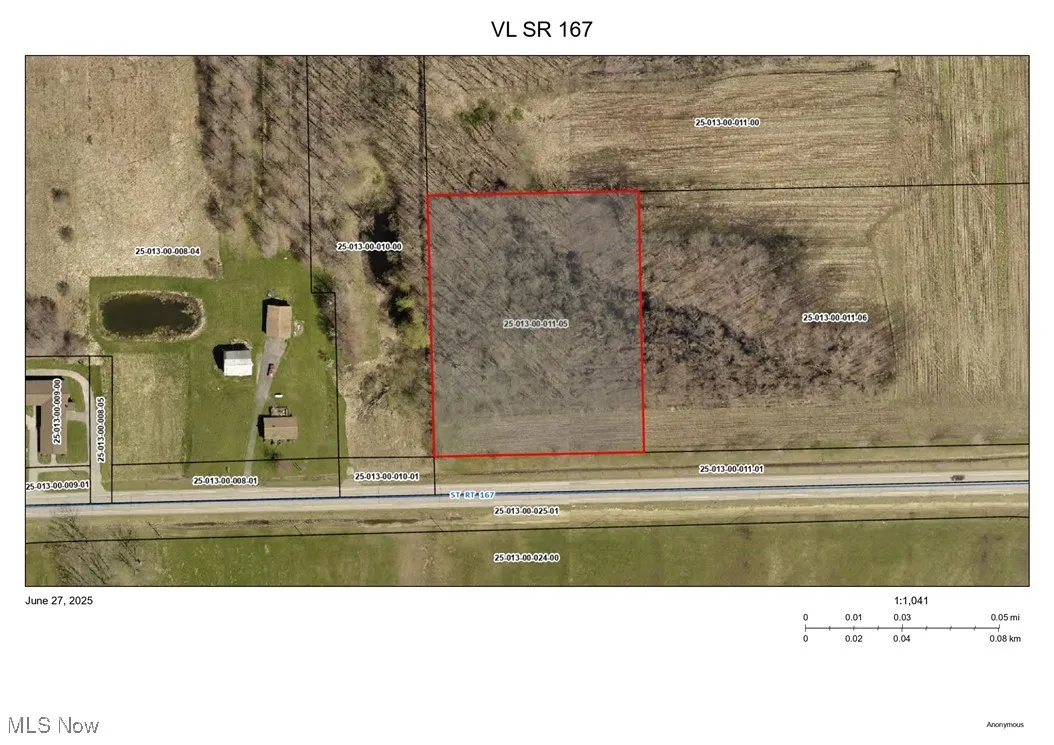 Aerial view of property's location